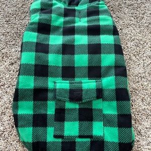 Asenku - Dog Jacket - Plaid - Green & Black - Size XL